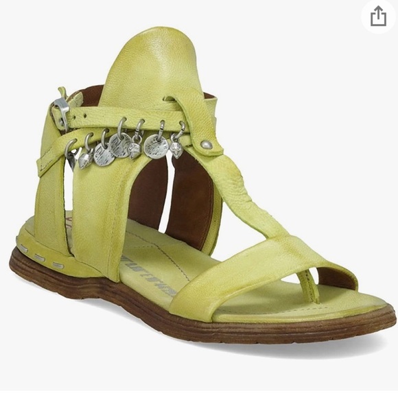 A.S.98 Shoes - A.S.98 Madero Hardware Yellow Leather Sandals Size 8.5-9 EU39